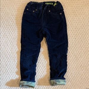 Crewcuts Navy Blue and Camo Lined Corduroy Jeans